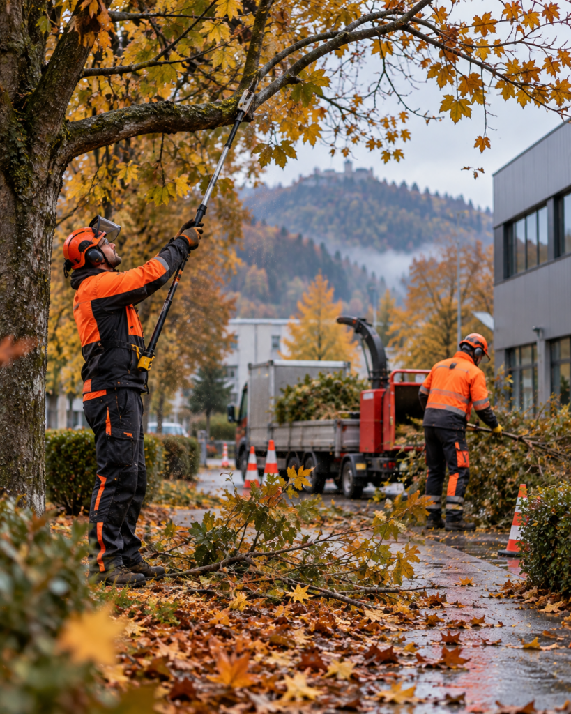 Herbstpflege in Heidenheim: Jetzt Gebäude, Glas und Außenanlagen winterfest machen. Sapper Dienstleistungen